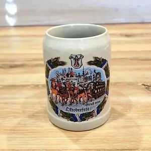 Vintage TK Handarbeit Western Germany Oktoberfest Beer Stein 0.5L